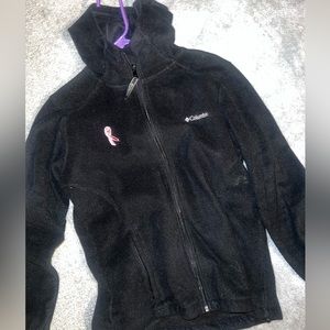 Columbia Breast cancer awareness zip up hoodie fleece sweater